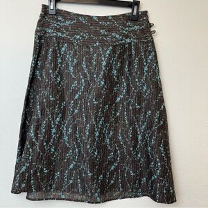 Patagonia A Line Skirt Women’s Size 2 Hemp Organic Cotton Retro Boho Floral